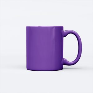 Classic Solid Color Ceramic Mug - Purple