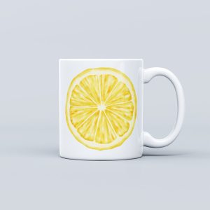 Fruit Theme Ceramic Mug - Lemon Slice